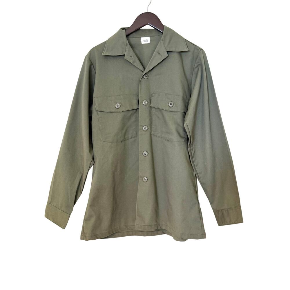 Vintage US Military OG-507 Olive Green Button Up Shirt